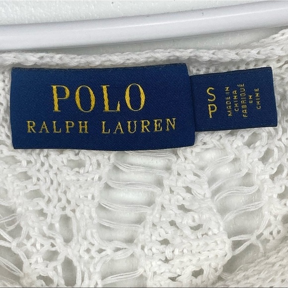 POLO RALPH LAUREN Crochet Knit Boho Cotton Top - Picture 13 of 15